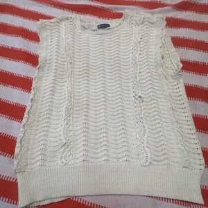 Democracy Cream Sleeveless Blouse